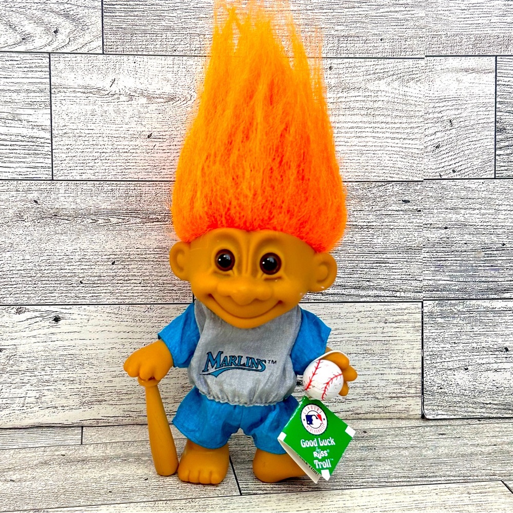 MIAMI MARLINS GOOD LUCK SPORTS TROLL - 5" Russ Troll Doll - NEW STORE STOCK